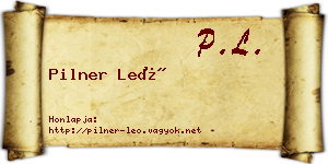 Pilner Leó névjegykártya